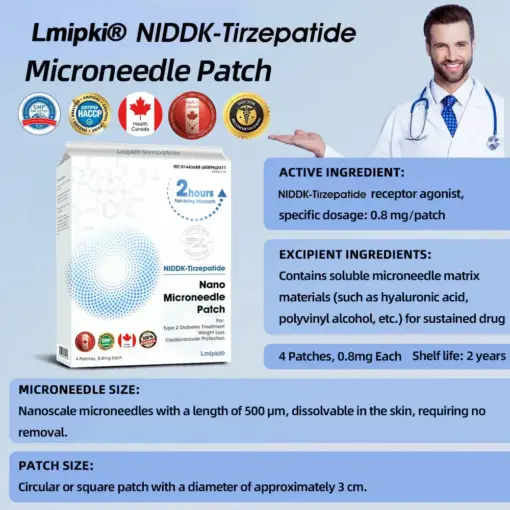 【Lmipki® Official Store】👨‍⚕️ 𝐍𝐈𝐃𝐃𝐊-𝐓𝐢𝐫𝐳𝐞𝐩𝐚𝐭𝐢𝐝𝐞 𝐍𝐚𝐧𝐨 𝐌𝐢𝐜𝐫𝐨𝐧𝐞𝐞𝐝𝐥𝐞 𝐏𝐚𝐭𝐜𝐡