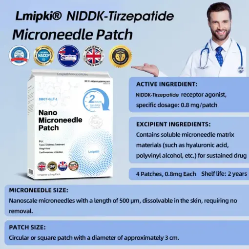 【Lmipki® Official Store】 NIDDK-Tirzepatide Nano Microneedle Patch