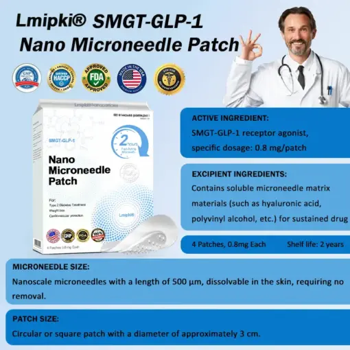 Lmipki® Nano Microneedle Patch with Tirzepatide&Matrixyl 3000