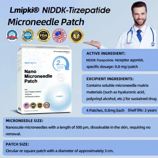【Lmipki® Official Store】💡[See results in 7 days]✅NIDDK-Tirzepatide Nano Microneedle Patch